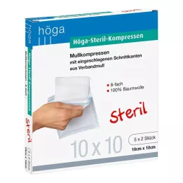 HÖGA-KOMPRESSEN 10x10 cm steril 8x, 5X2 stk