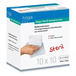 HÖGA-KOMPRESSEN 10x10 cm steril 8x, 25X2 stk