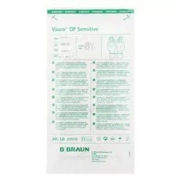 VASCO OP Sensitive hansker, sterile, pudderfrie, størrelse 8,5, 2 stk