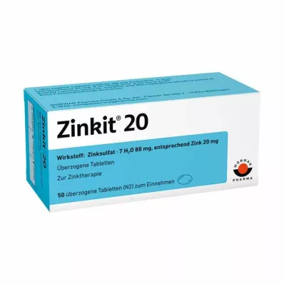 ZINKIT 20 belagte tabletter, 50 stk ZINKIT 20 belagte tabletter, 50 stk