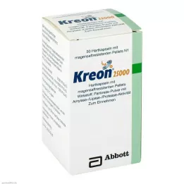KREON 25 000 harde kapsler med enterisk belagte pellets, 50 stk