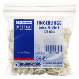 FINGERLING OP Latex størrelse 3 rullet, 100 stk