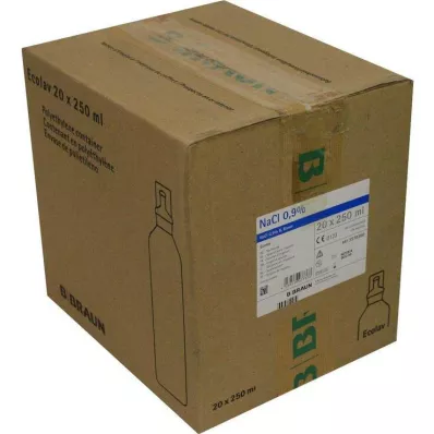 KOCHSALZLÖSUNG 0,9 % B.Braun Ecolav skylleløsning, 20X250 ml KOCHSALZLÖSUNG 0,9 % B.Braun Ecolav skylleløsning, 20X250 ml