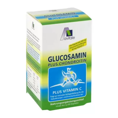 GLUCOSAMIN 500 mg+kondroitin 400 mg kapsler, 90 stk