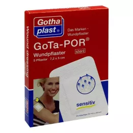 GOTA-POR Sårplaster 5x7,2 cm sterilt, 5 stk