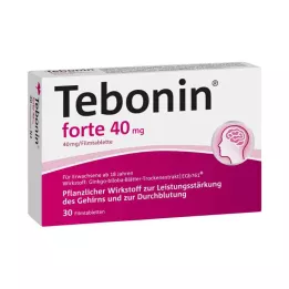 TEBONIN forte 40 mg filmdrasjerte tabletter, 30 stk