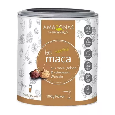 MACA 100 % rent, økologisk pulver, 100 g