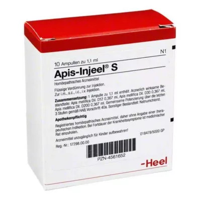 APIS INJEEL S Ampuller, 10 stk APIS INJEEL S Ampuller, 10 stk