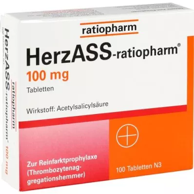 HERZASS-ratiopharm 100 mg tabletter, 100 stk