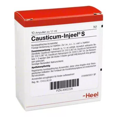 CAUSTICUM INJEEL S Ampuller, 10 stk CAUSTICUM INJEEL S Ampuller, 10 stk