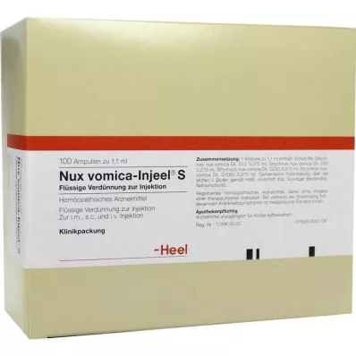 NUX VOMICA INJEEL S Ampuller, 100 stk NUX VOMICA INJEEL S Ampuller, 100 stk