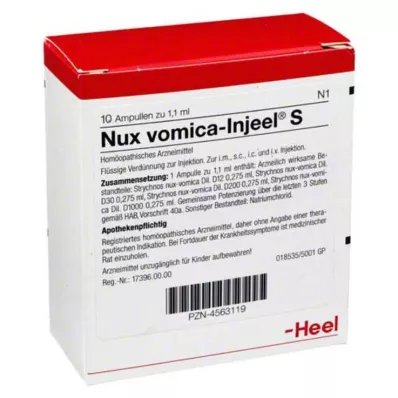 NUX VOMICA INJEEL S Ampuller, 10 stk NUX VOMICA INJEEL S Ampuller, 10 stk