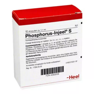 PHOSPHORUS INJEEL S Ampuller, 10 stk PHOSPHORUS INJEEL S Ampuller, 10 stk