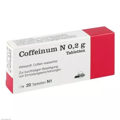 COFFEINUM N 0,2 g tabletter, 20 stk COFFEINUM N 0,2 g tabletter, 20 stk
