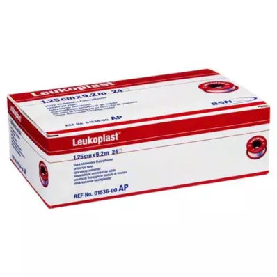 LEUKOPLAST 1,25 cmx9,2 m, 24 stk LEUKOPLAST 1,25 cmx9,2 m, 24 stk