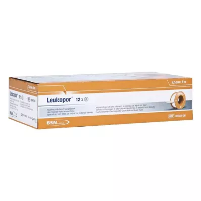 LEUKOPOR 2,5 cmx5 m, 12 stk