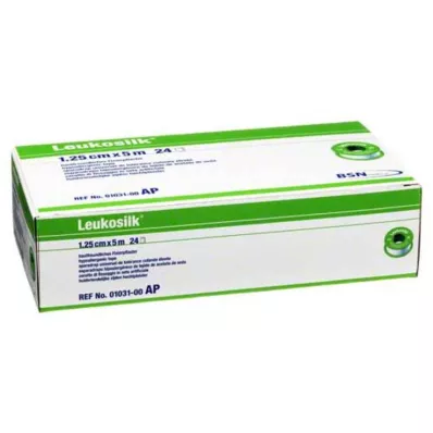 LEUKOSILK 1,25 cmx5 m, 24 stk