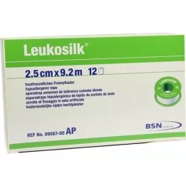 LEUKOSILK 2,5 cmx9,2 m, 12 stk