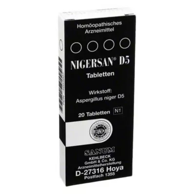 NIGERSAN D 5 tabletter, 20 stk
