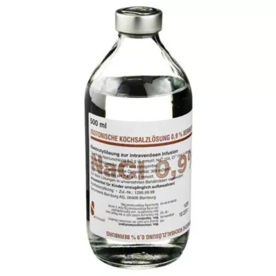 ISOTONISCHE Saltvann 0,9 % Bernburg Inf.-L.Glass, 500 ml