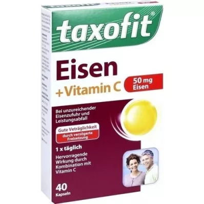 TAXOFIT Softgels med jern og vitamin C, 40 kapsler