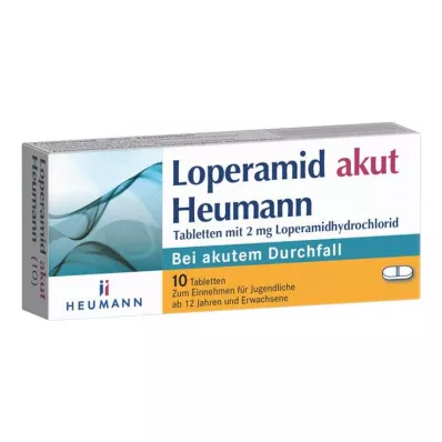 LOPERAMID akut Heumann tabletter, 10 stk LOPERAMID akut Heumann tabletter, 10 stk