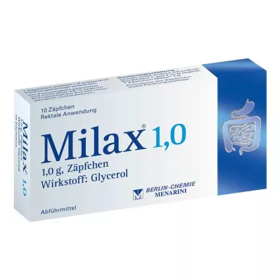 MILAX 1,0 stikkpiller, 10 stk MILAX 1,0 stikkpiller, 10 stk