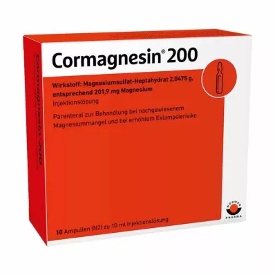CORMAGNESIN 200 ampuller, 10X10 ml