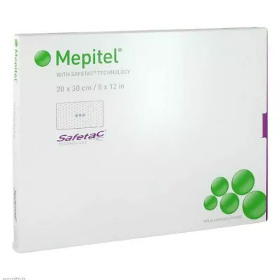 MEPITEL Steril silikonnettbandasje 20x30 cm, 5 stk