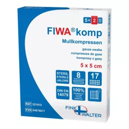 MULLKOMPRESSEN 5x5 cm sterilt 8x, 5X2 St