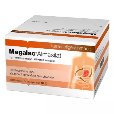 Megalac Almasilate Suspensjon, 50X10 ml Megalac Almasilate Suspensjon, 50X10 ml