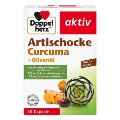 DOPPELHERZ Artisjokk+olivenolje+Curcuma kapsler, 30 kapsler DOPPELHERZ Artisjokk+olivenolje+Curcuma kapsler, 30 kapsler