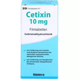 CETIXIN 10 mg filmdrasjerte tabletter, 20 stk