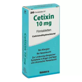 CETIXIN 10 mg filmdrasjerte tabletter, 20 stk