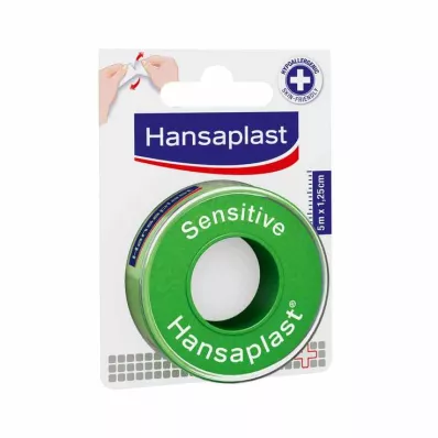 HANSAPLAST Sensitivt fikseringsplaster 1,25 cm x 5 m, 1 stk
