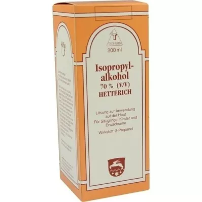 ISOPROPYLALKOHOL 70 % V/V Hetterich, 200 ml