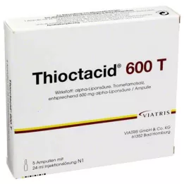 THIOCTACID 600 T injeksjonsvæske, oppløsning, 5X24 ml