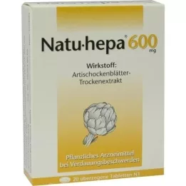 NATU HEPA 600 mg belagte tabletter, 20 stk