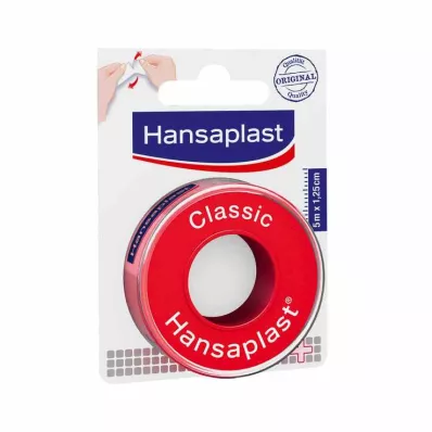 HANSAPLAST Klassisk fikseringspuss 1,25 cm x 5 m, 1 stk HANSAPLAST Klassisk fikseringspuss 1,25 cm x 5 m, 1 stk