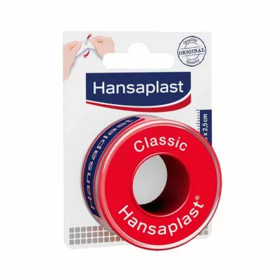 HANSAPLAST Klassisk fikseringspuss 2,5 cm x 5 m, 1 stk HANSAPLAST Klassisk fikseringspuss 2,5 cm x 5 m, 1 stk