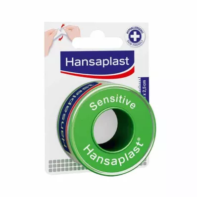 HANSAPLAST Sensitivt fikseringsplaster 2,5 cm x 5 m, 1 stk HANSAPLAST Sensitivt fikseringsplaster 2,5 cm x 5 m, 1 stk