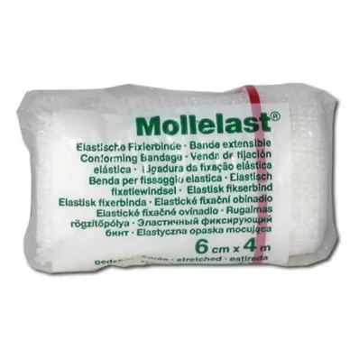 MOLLELAST Bandasje 6 cmx4 m hvit, 1 stk