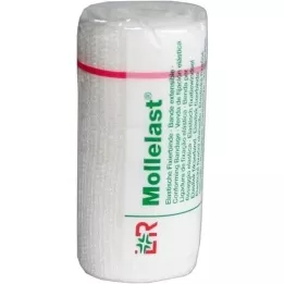 MOLLELAST Bandasjer 8 cmx4 m hvite, 1 stk