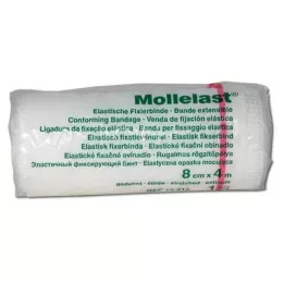 MOLLELAST Bandasjer 8 cmx4 m hvite, 1 stk