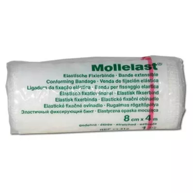 MOLLELAST Bandasjer 8 cmx4 m hvite, 1 stk