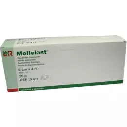 MOLLELAST Bandasjer 6 cmx4 m hvite, 20 stk