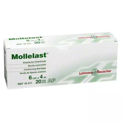 MOLLELAST Bandasjer 6 cmx4 m hvite, 20 stk