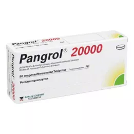 PANGROL 20 000 enterotabletter, 50 stk
