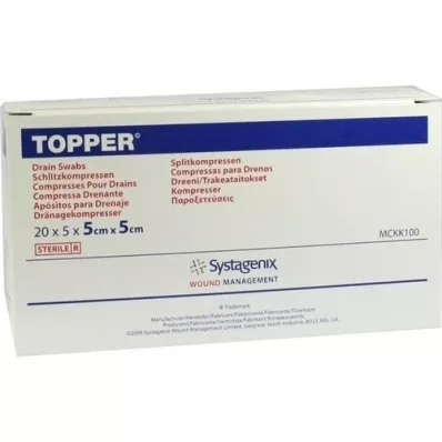 TOPPER Slit Compr.5x5 cm steril, 20X5 stk