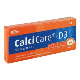 CALCICARE D3 tyggetabletter, 20 stk